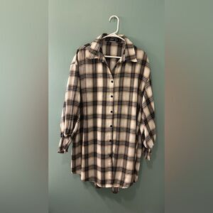 NWOT … SHEIN “Size: M” Oversized Plaid Shirt